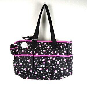 Disney Baby Minnie Mouse Diaper Bag 8 Pockets 4 Piece Set 19" Large NEW